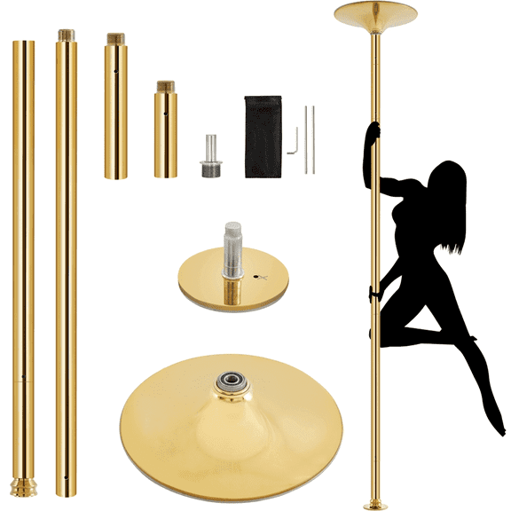 Yaheetech 45mm Height Adjustable Portable Removable Dancing Pole, Gold