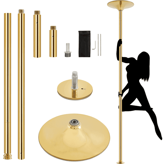 Yaheetech 45mm Height Adjustable Portable Removable Dancing Pole, Gold