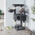 thumbnail image 1 of Yaheetech 46'' Multilevel Cat Tree with Cat Condo & Scratching Posts, Dark Gray, 1 of 10
