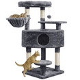 thumbnail image 1 of Yaheetech 46'' Multilevel Cat Tree with Cat Condo & Scratching Posts, Dark Gray, 1 of 10