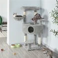 Yaheetech 46'' Multilevel Cat Tree with Cat Condo & Scratching Posts ...