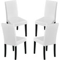 Yaheetech 4pcs High Back Dining Chairs , White