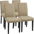 thumbnail image 1 of Yaheetech 4pcs Parson Fabric Upholstered Dining Chairs with Solid Wood Legs, Khaki, 1 of 8