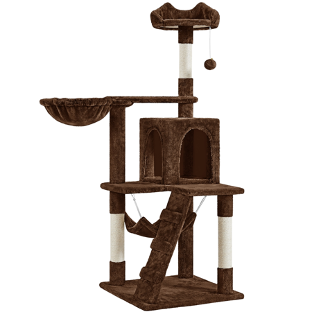 Renwick 53.5'' H Multilevel Cat Tree with Condo, Brown