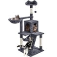 thumbnail image 1 of Yaheetech 53.5'' Multilevel Cat Tree Condo with Scratching Post, Dark Gray, 1 of 9