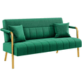 thumbnail image 1 of Yaheetech 56.6'' W Modern Upholstered Sofa Couch with 2 Pillows, Green, 1 of 8