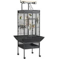 thumbnail image 1 of Yaheetech 61.5''H Rolling Play Top Metal Bird Cage,Hammered Black, 1 of 9