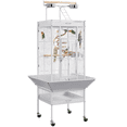 thumbnail image 1 of Yaheetech 61.5'' Rolling Play Top Parrot Cage Bird Cage, White, 1 of 11