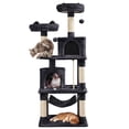 thumbnail image 1 of Yaheetech 62" H Multi Level Cat Tree Tower with 2 Condos & Scratching Post, Black, 1 of 8