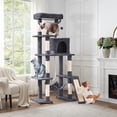 thumbnail image 1 of Yaheetech 63 Inch Multilevel Cat Tree with Hammock and 7 Scratching Posts, Dark Gray, 1 of 9