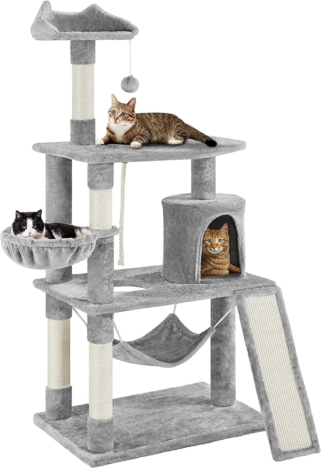 Yaheetech 63.5in MultiLevel Cat Tree Tower Condo with Scratching Posts