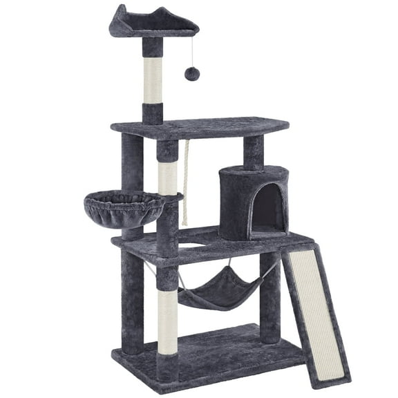 Yaheetech 63''H Cat Tree Cat Tree Condo with Scratching Post, Dark Gray