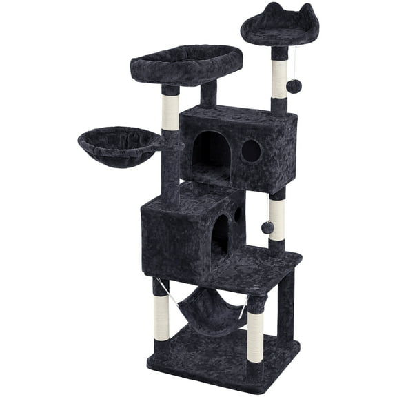 Yaheetech 64.5'' Multi-level Cat Tree Cat Tower, Black