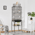 thumbnail image 1 of Yaheetech 64"H Open Top Metal Bird Cage Rolling Parrot Cage w/ Double Doors  for Budgie Parrot Canary Cockatiel, Black, 1 of 10