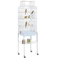 thumbnail image 1 of Yaheetech 64"H Open Top Metal Bird Cage Large Parrot Cage w/ Double Doors & Rolling Stand for Budgie Parrot Canary Cockatiel, White, 1 of 9