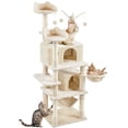 thumbnail image 1 of Yaheetech Multi-Level 67.1'' H Cat Tree Cat Tower with Condos, Beige, 1 of 9