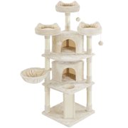 Yaheetech 69'' Cat Tree Cat Tower with Caves Condos & Scratching Posts, Beige