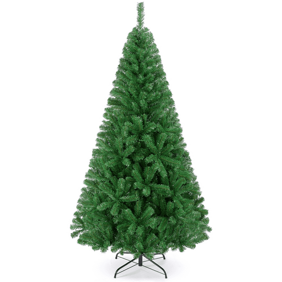 Yaheetech 6ft Hinged Spruce Artificial Christmas Tree with Foldable Stand and Branch Tips, Green