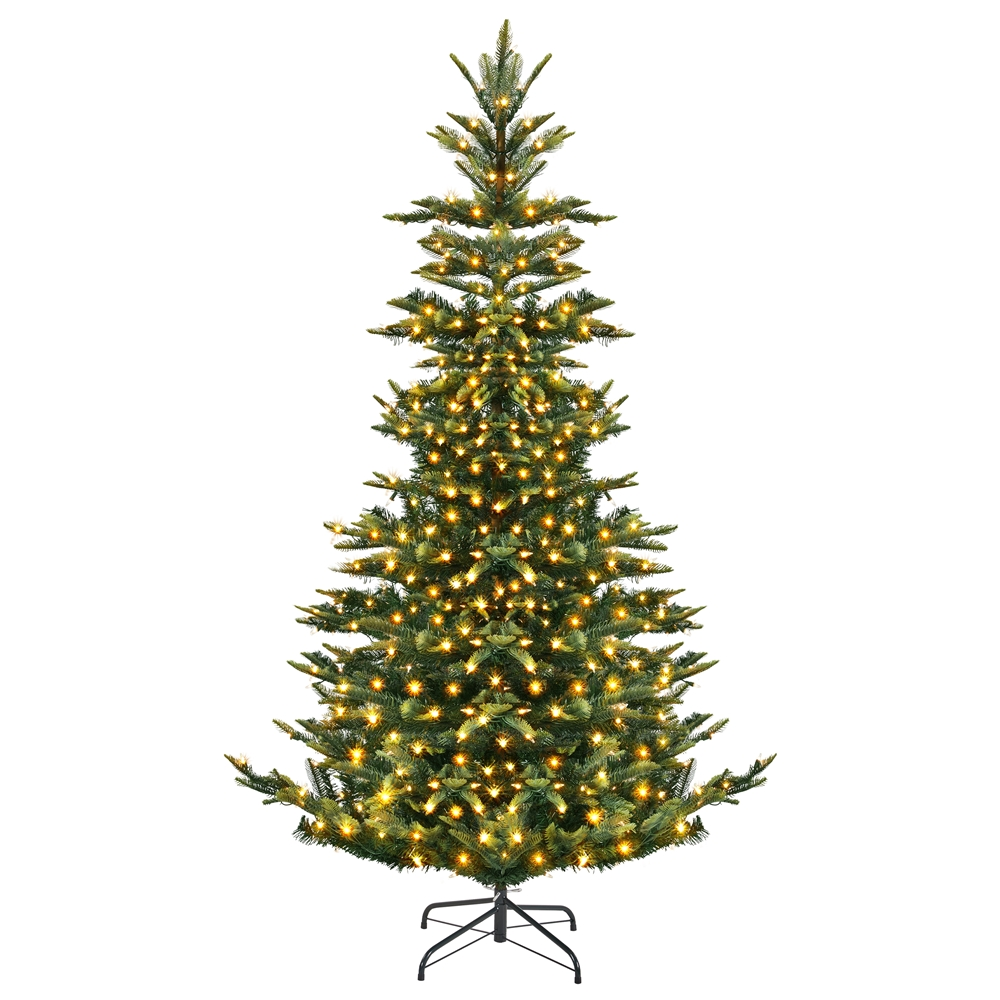 Yaheetech 6ft PreLit Artificial Christmas Tree with 400 Warm Lights,Green