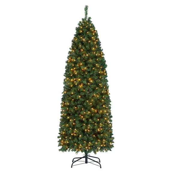 Yaheetech 6ft Pre-lit Artificial Christmas Tree with Warm lights, Green