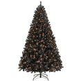 thumbnail image 1 of Yaheetech 7.5ft Pre-lit Spruce Artificial Christmas Tree, Black, 1 of 10