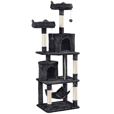 Yaheetech 70.5'' H Multi Level Cat Tree Cat Tower with Condos & Scratching Post,Black