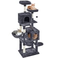 thumbnail image 1 of Yaheetech 71'' H Multi-Level Cat Tree Tower with Condos, Dark Gray, 1 of 9