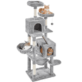 thumbnail image 1 of Yaheetech 71''H Multi-Level Cat Tree Tower with Condos, Light Gray, 1 of 10