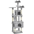 thumbnail image 1 of Yaheetech 72'' Height Multi Level Cat Tree with 2 Cozy Condos & Scratching Post,Light Gray, 1 of 10