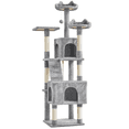 thumbnail image 1 of Yaheetech 72'' Height Multi Level Cat Tree with 2 Cozy Condos & Scratching Post,Light Gray, 1 of 10