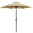 thumbnail image 1 of Yaheetech 9ft 6 Ribs Patio Umbrella with Push Button Tilt, Tan, 1 of 8
