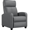 thumbnail image 1 of Yaheetech Adjustable PU Leather Recliner Chair with Pocket Spring, Gray, 1 of 10