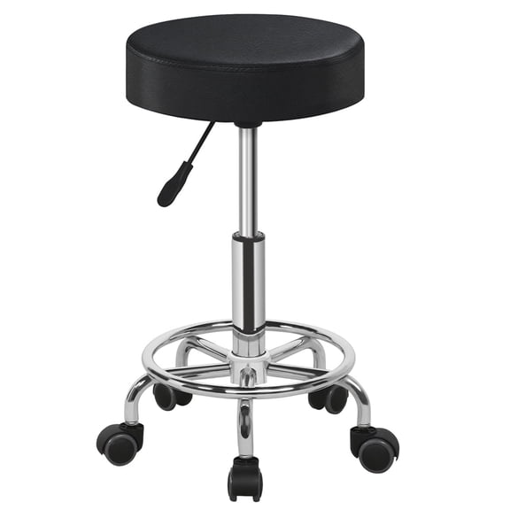 Yaheetech Adjustable Salon Chair 360Swivel Stools with Wheels, Black