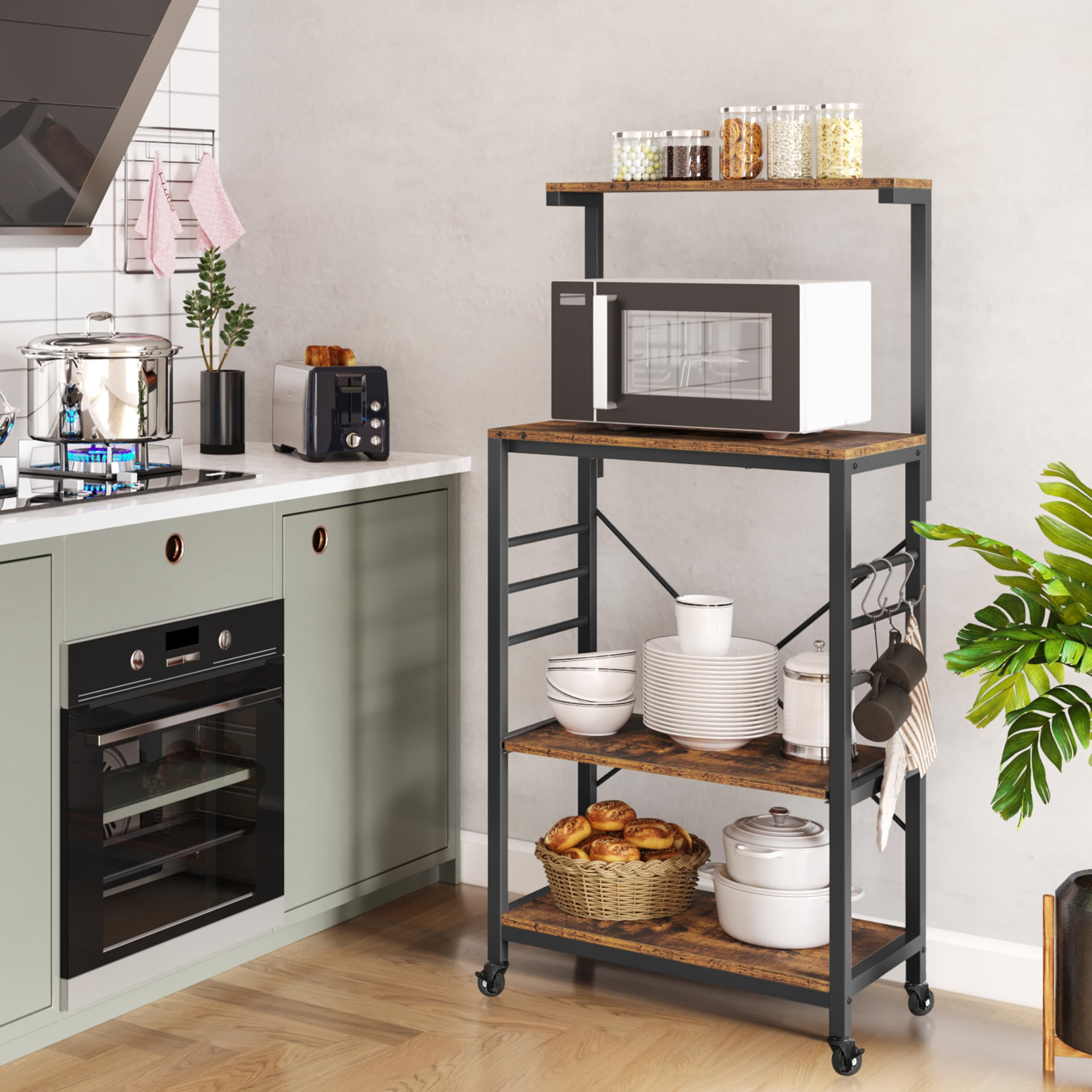 Bakers Rack On Wheelsnull