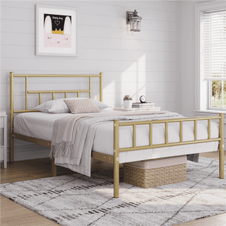 Tall twin bed frame with headboard deals