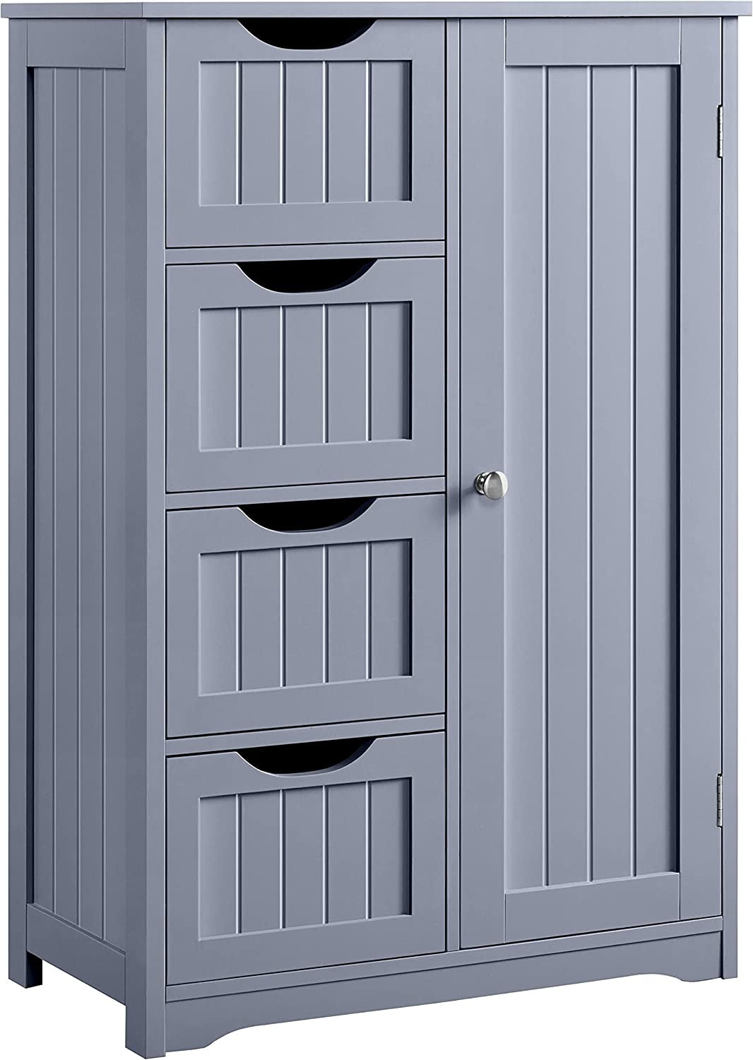 Yaheetech Bathroom Floor Cabinet, Freestanding Storage Organizer Unit ...