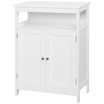 Yaheetech Bathroom Storage Cabinet w/Adjustable Shelf Multifunctional Organizer Free Standing Rack Stand, White