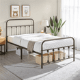 thumbnail image 1 of Yaheetech Classic Iron Platform Bed with High Headboard and Footboard,Twin XL, Bronze, 1 of 11