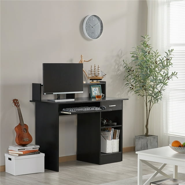 Yaheetech Computer Desk Laptop Desktop Table with Drawers Storage Hutch Shelf Keyboard Tray for