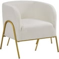thumbnail image 1 of Yaheetech Contemporary Boucle Barrel Accent Chair for Living Room, Ivory, 1 of 9