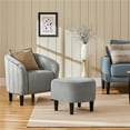 thumbnail image 1 of Yaheetech Contemporary Club Chair and Ottoman Set for Living Room, Gray, 1 of 8