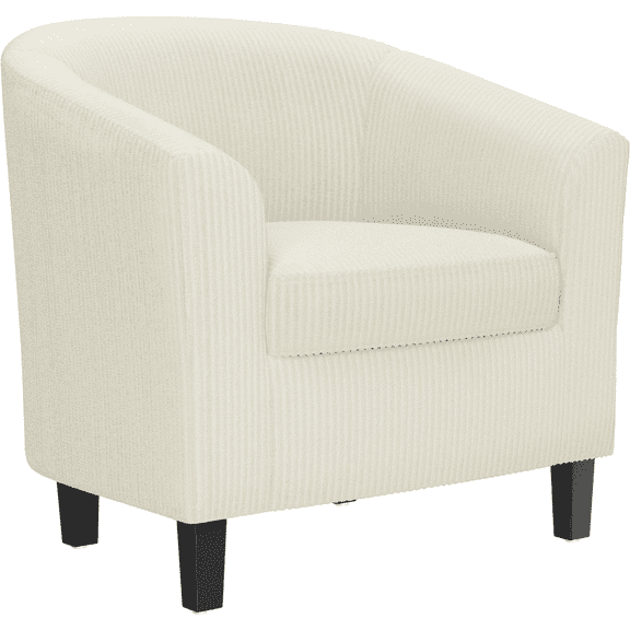 Yaheetech Corduroy Fabric Barrel Chair for Living Room Bedroom, Beige
