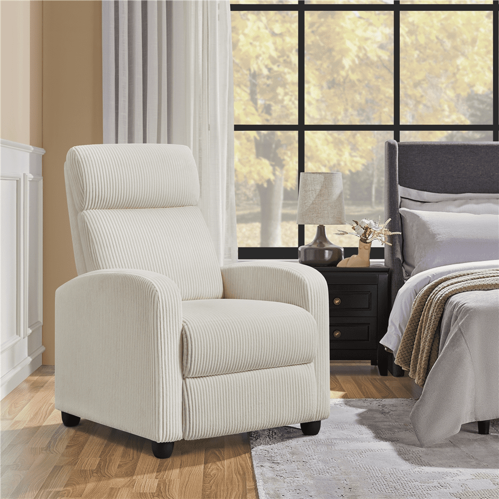 Pocket Chair Spring Yaheetech Corduroy Recliner Chair with Pocket Springs, Beige - Walmart.com