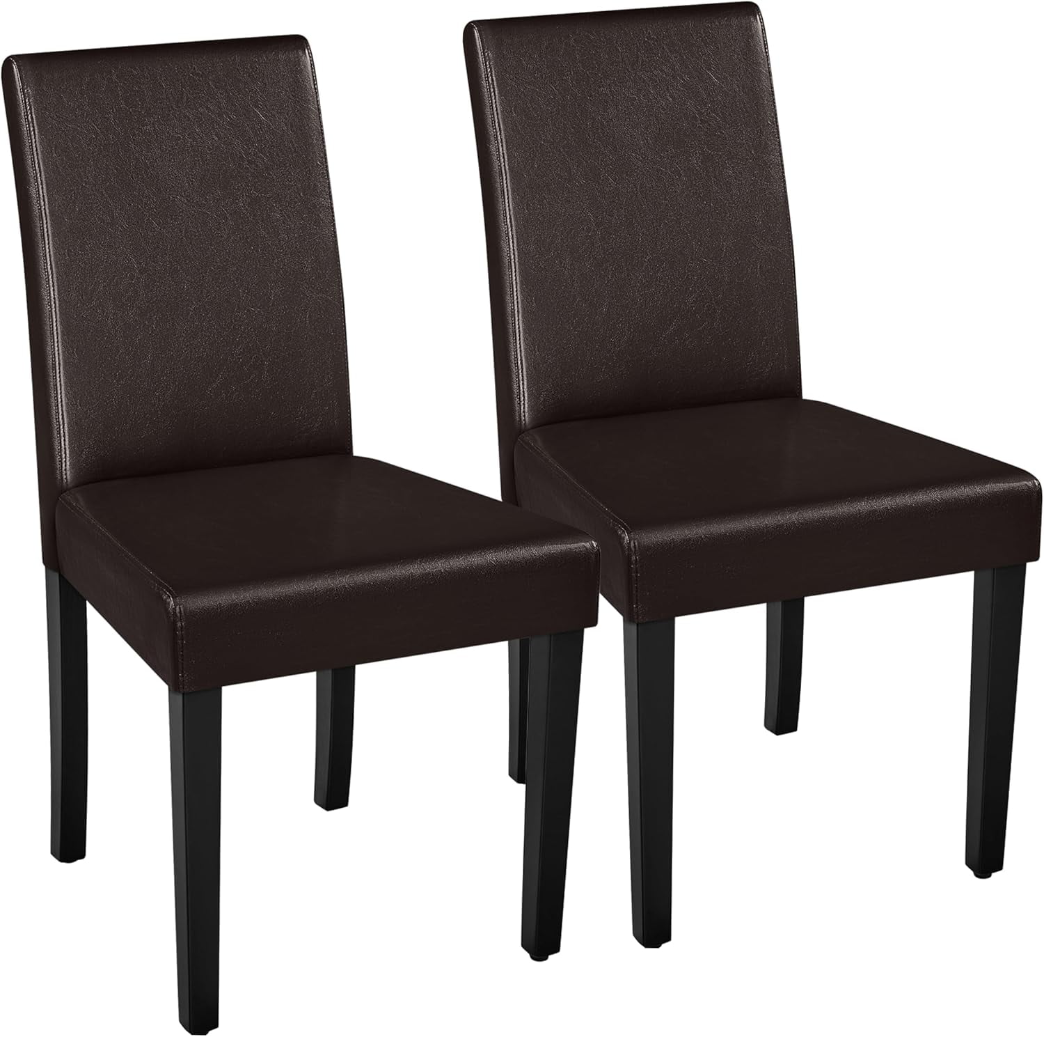 Yaheetech Dining Chairs Set of 2 Faux Leather Modern Dining Room Chairs ...