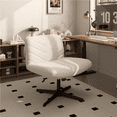 thumbnail image 1 of Yaheetech Fabric Swivel Desk Chair with No Arms and Extra Wide Seat, Beige, Ivory, 1 of 5