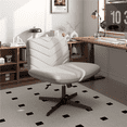 thumbnail image 1 of Yaheetech Fabric Swivel Desk Chair with No Arms and Extra Wide Seat, Light Gray, 1 of 7