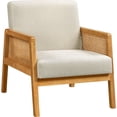 thumbnail image 1 of Yaheetech Fabric Upholstered Accent Chair for Living Room, Beige, 1 of 9