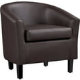 thumbnail image 1 of Yaheetech Faux Leather Accent Arm Chair For Living Room, Espresso, 1 of 9