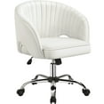 thumbnail image 1 of Yaheetech Faux Leather Adjustable Swivel Office Chair,White, 1 of 8