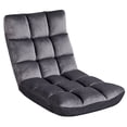 thumbnail image 1 of Yaheetech Floor Folding Padded Lounge Chair Video Game Chair with 14 Adjustable Positions, Gray, 1 of 9